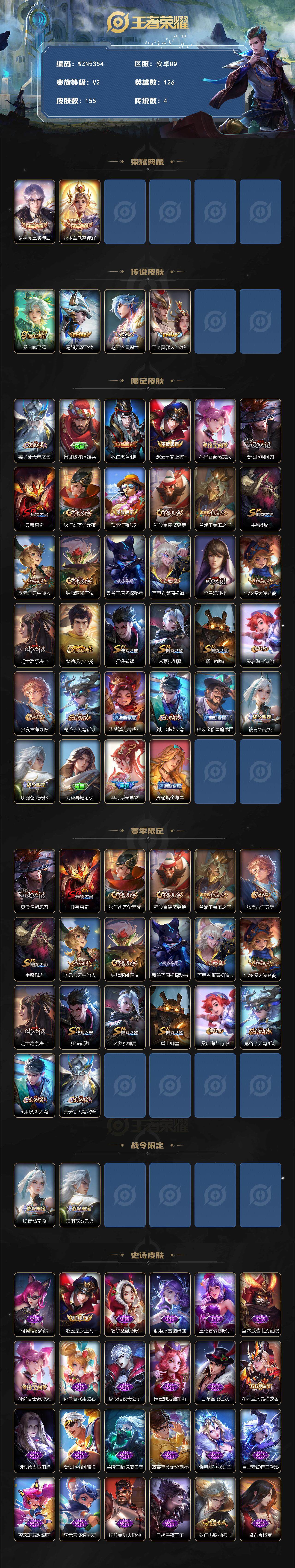 WZCMW3382218王者荣耀账号详情图2