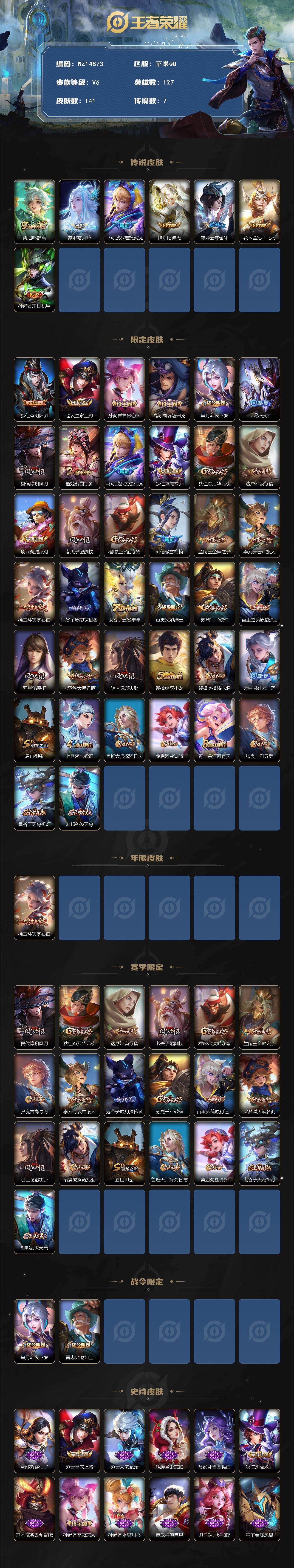 WZ0349507王者荣耀账号详情图2