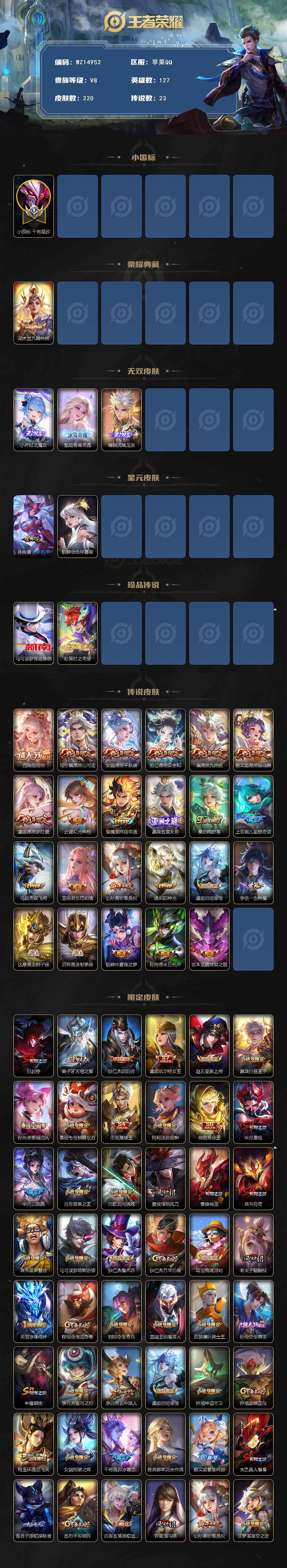 WZ0349526王者荣耀账号详情图2