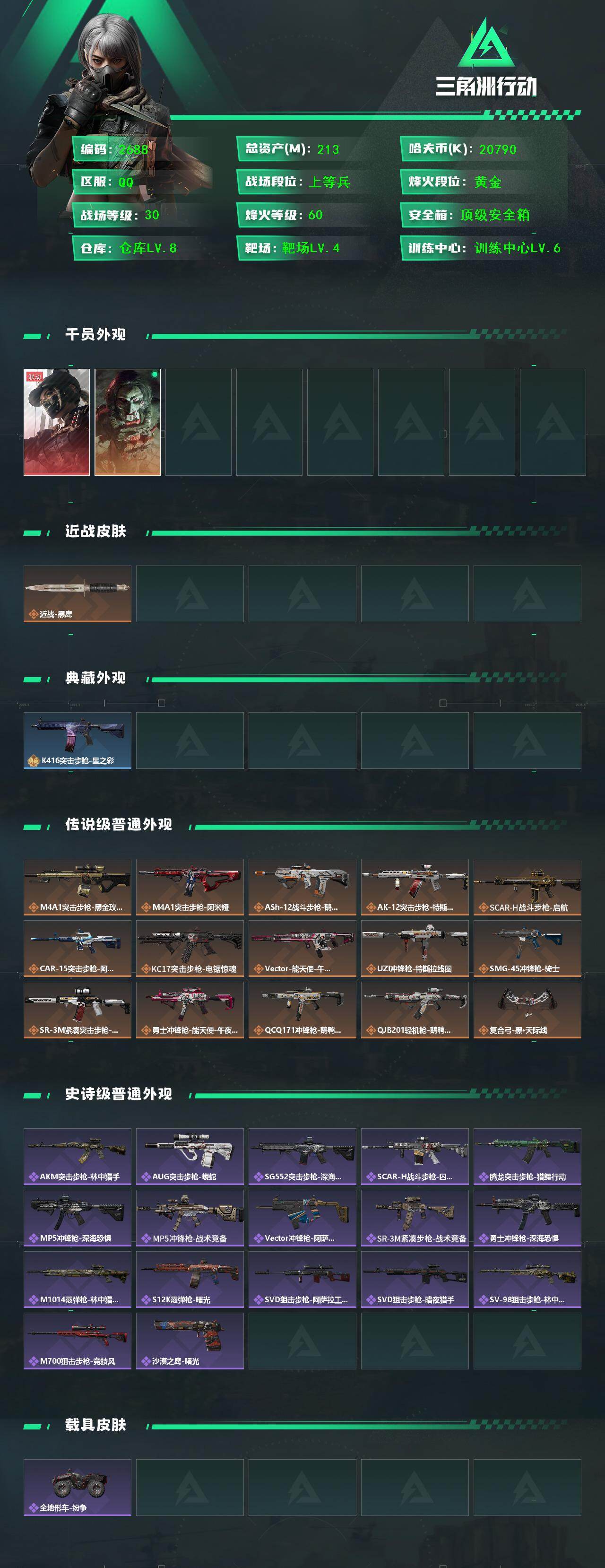 SJZCMW471356三角洲行动账号详情图2