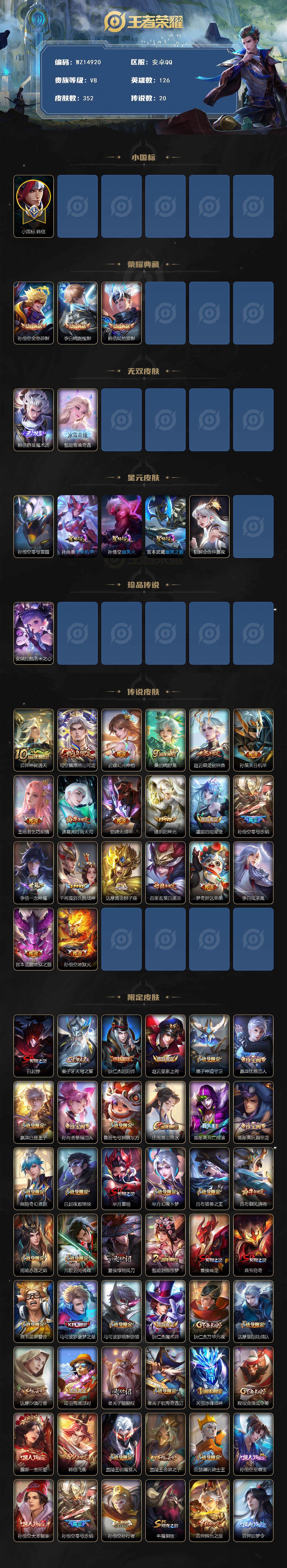 WZ0349519王者荣耀账号详情图2