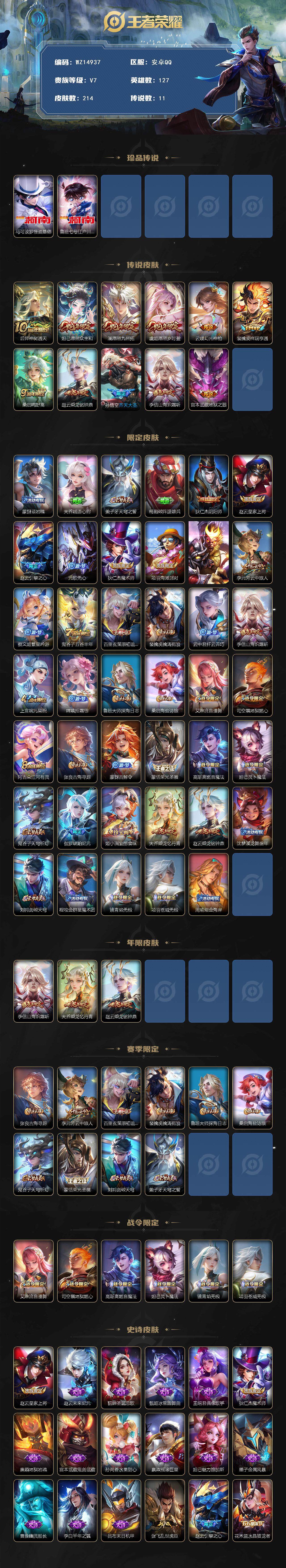 WZ033476674王者荣耀账号详情图2