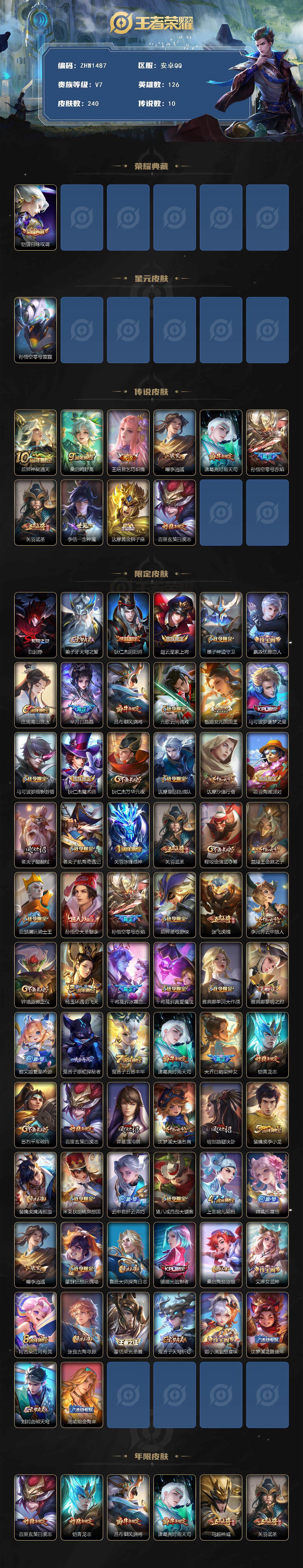 WZLX3387920王者荣耀账号详情图2