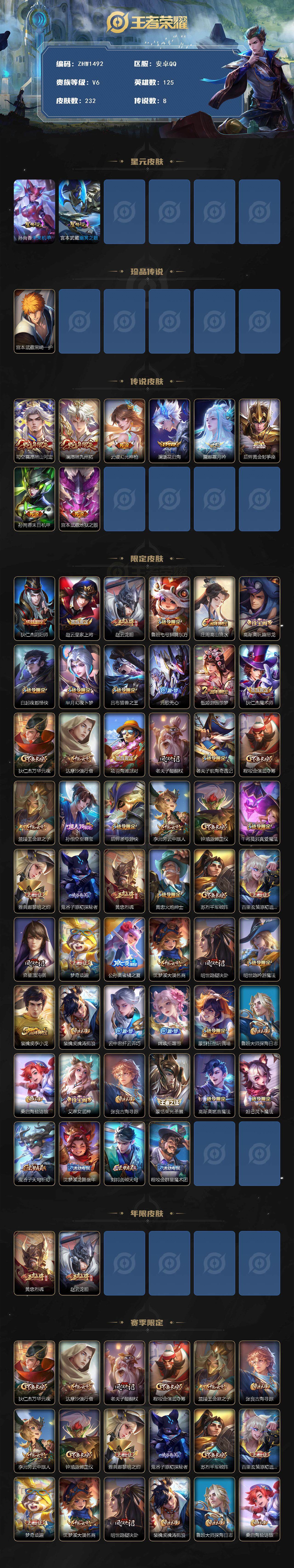 WZLX3387908王者荣耀账号详情图2