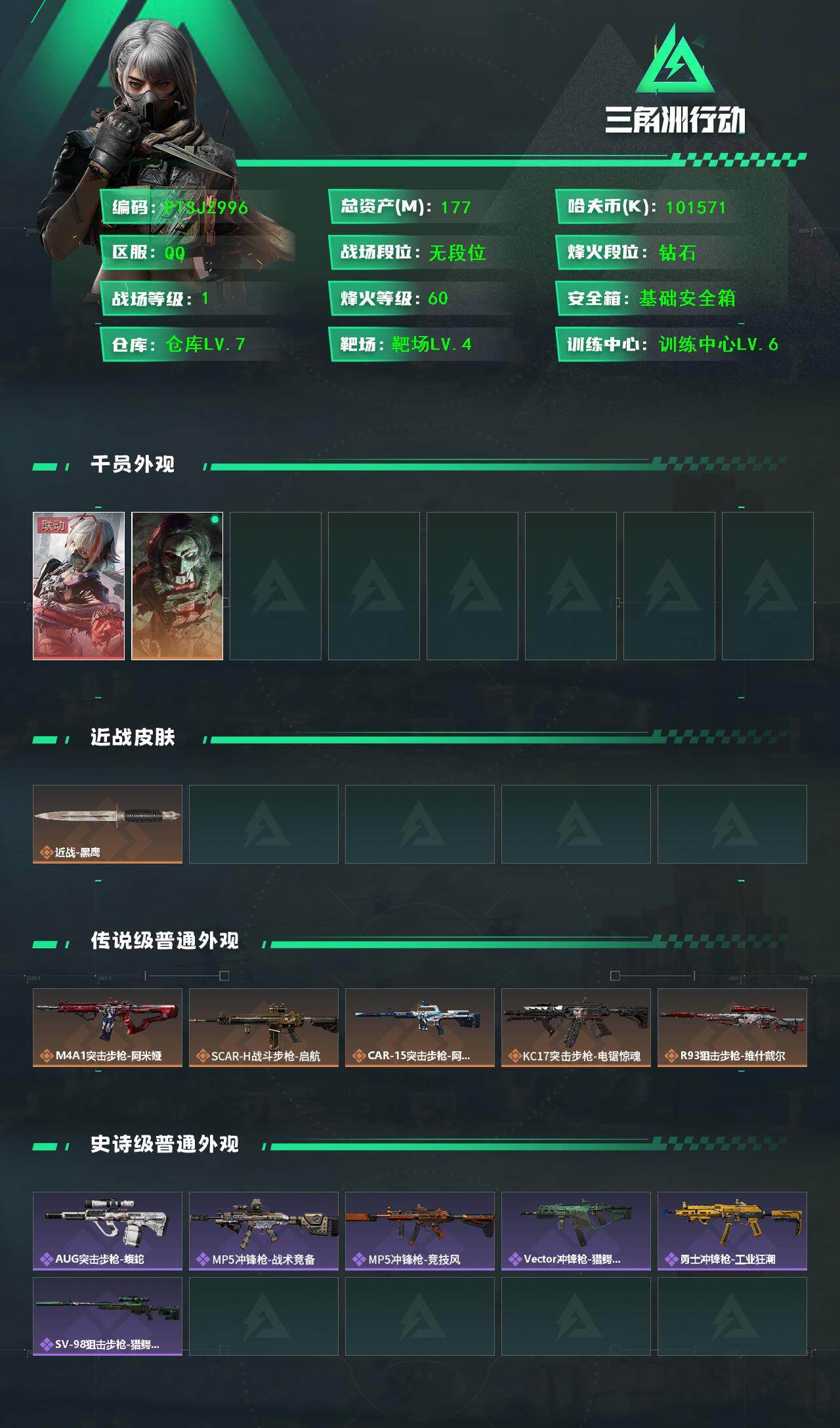 SJZCMW392999三角洲行动账号详情图2