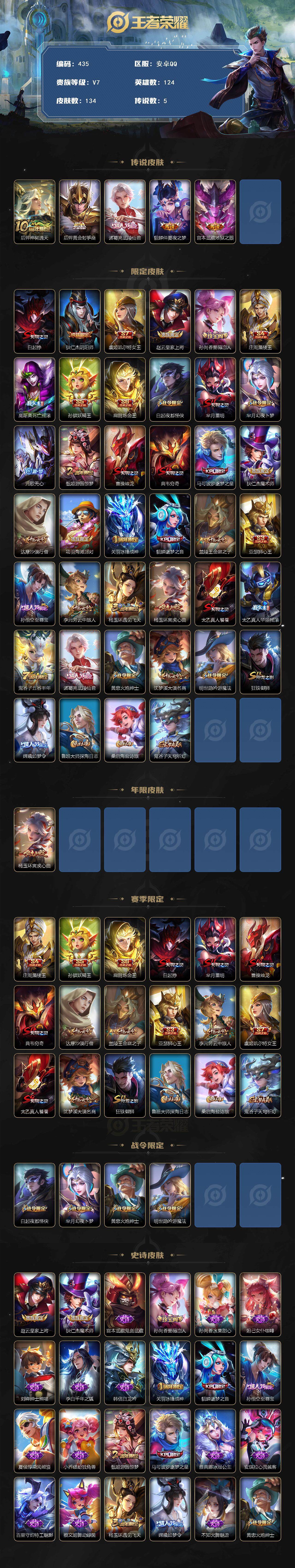 WZCMW3383621王者荣耀账号详情图2