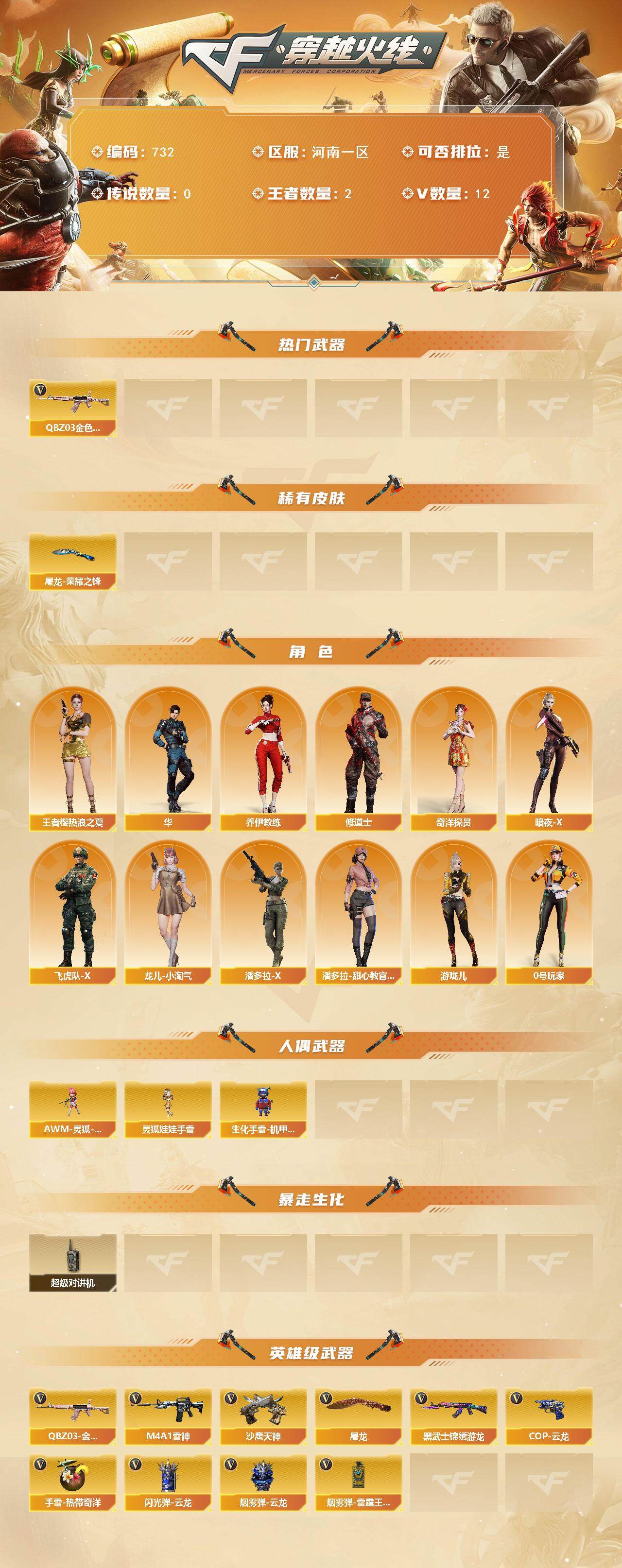 CFQM369289穿越火线账号详情图3 CFQM369289穿越火线账号详情图3