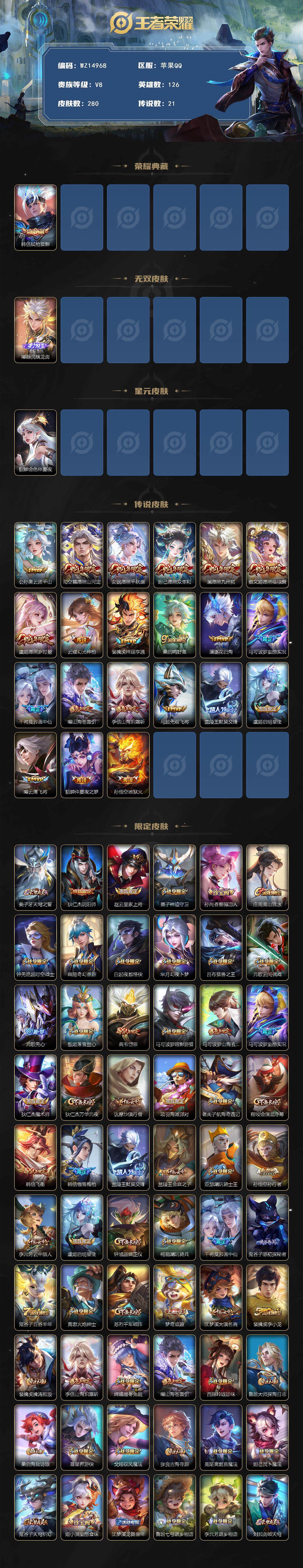 WZ0349531王者荣耀账号详情图2