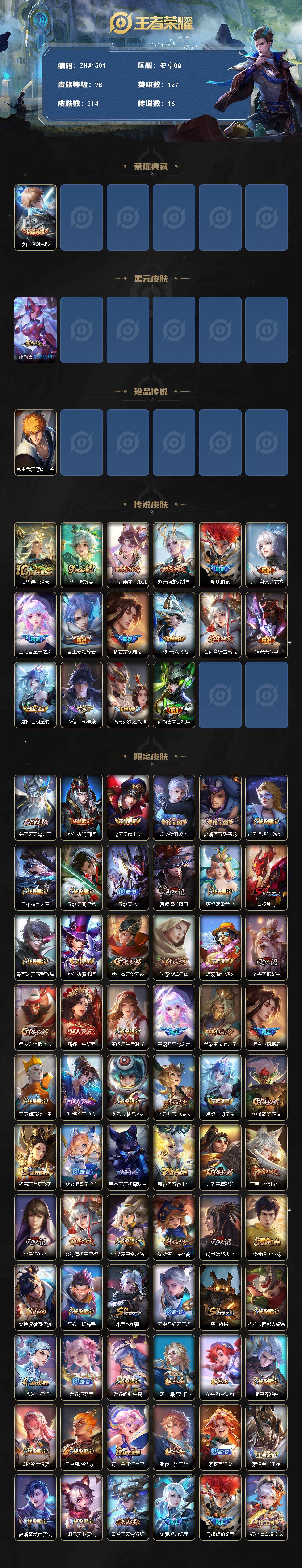 WZLX3387888王者荣耀账号详情图2