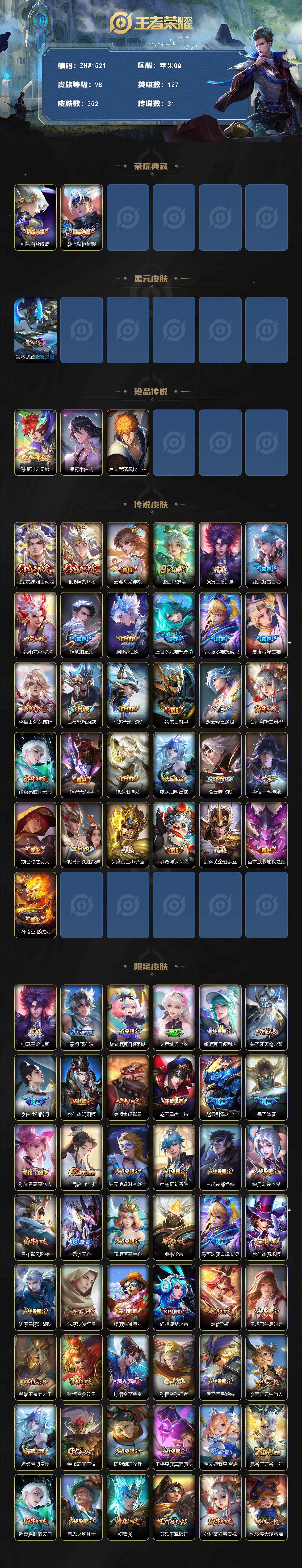 WZLX3389452王者荣耀账号详情图2