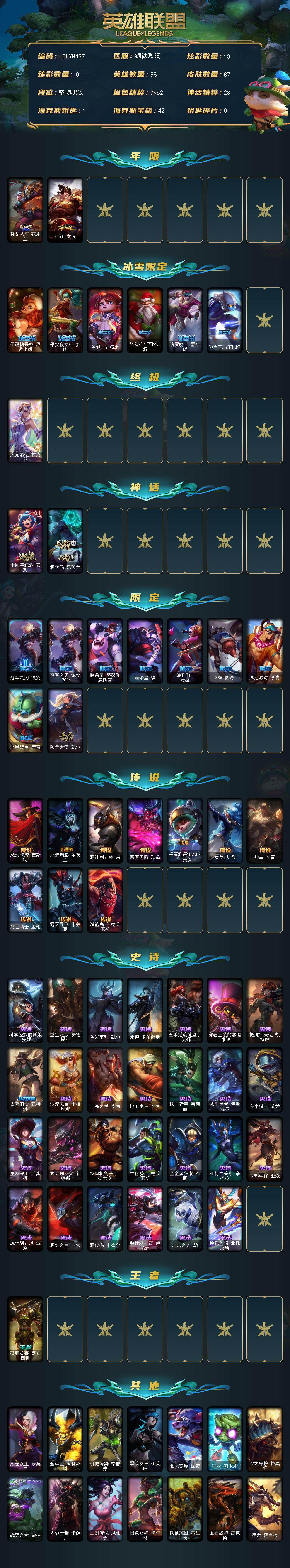 LOLCMW321195英雄联盟账号详情图2 LOLCMW321195英雄联盟账号详情图2