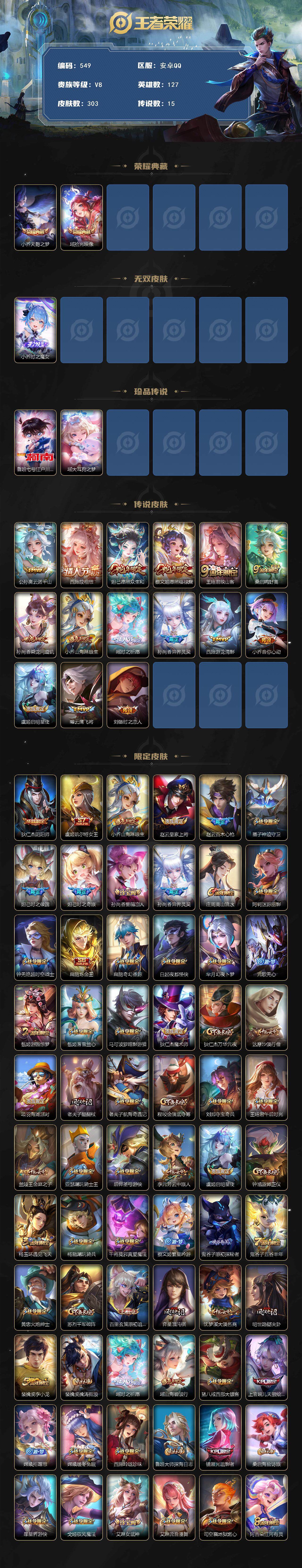 WZCMW3385434王者荣耀账号详情图2 WZCMW3385434王者荣耀账号详情图2