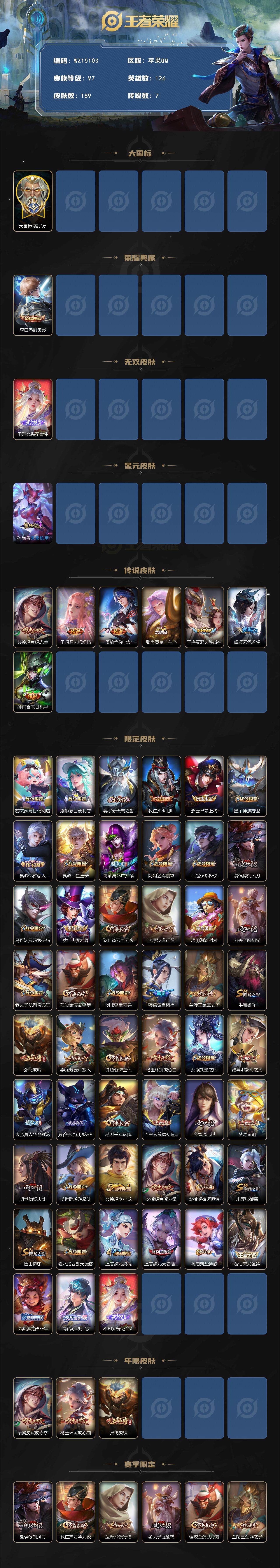 WZ0349554王者荣耀账号详情图2