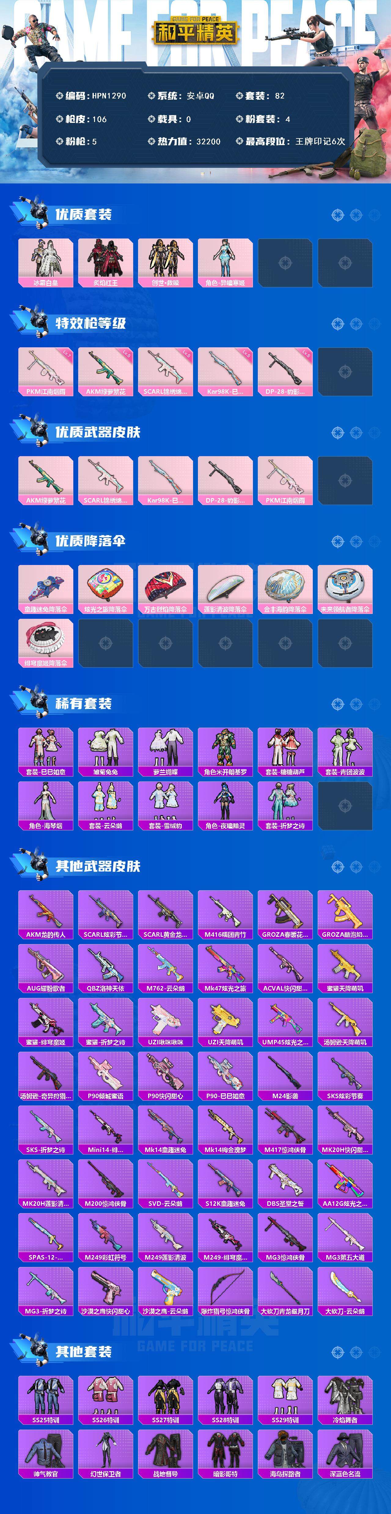 HPCMW3425274和平精英账号详情图2 HPCMW3425274和平精英账号详情图2