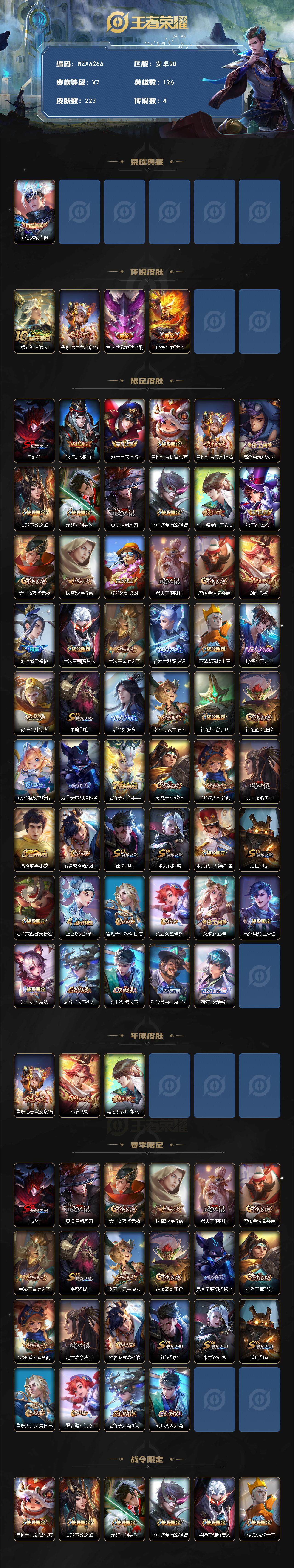 WZCMW3386077王者荣耀账号详情图2