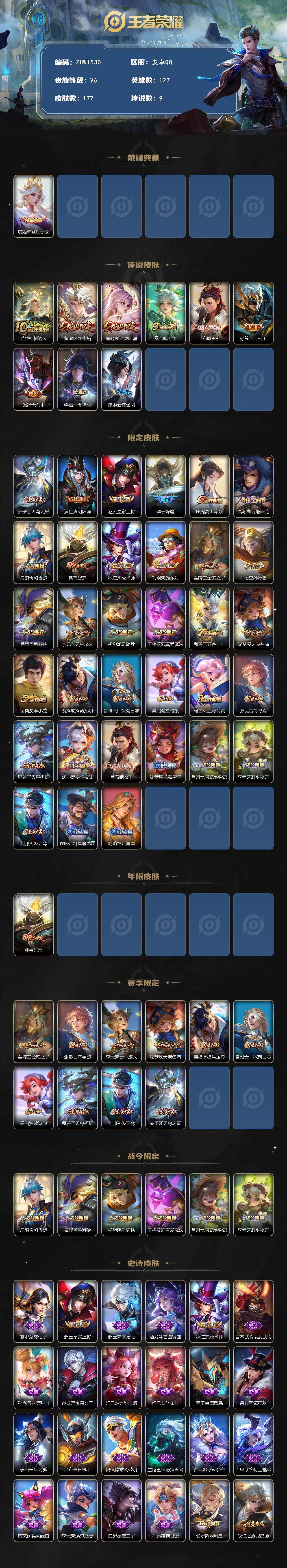 WZLX3389430王者荣耀账号详情图2