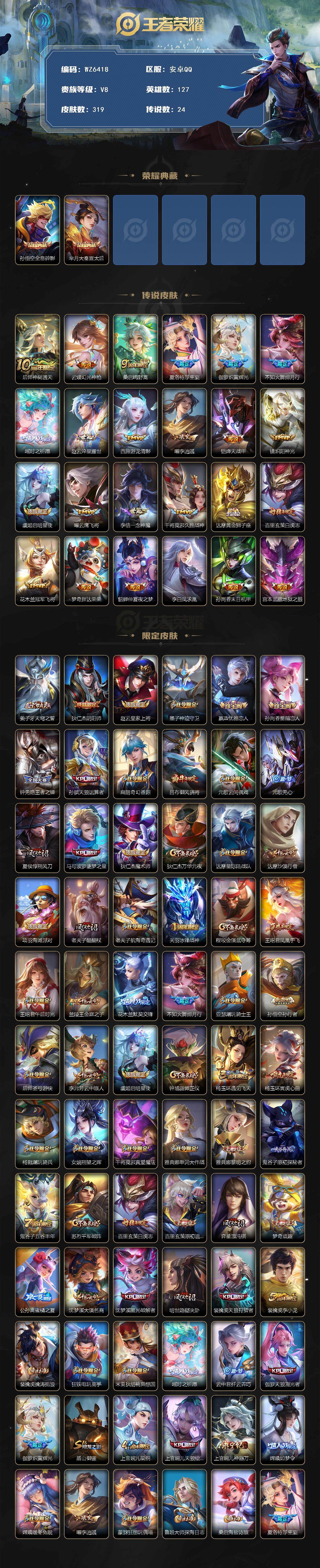 WZXS3386461王者荣耀账号详情图2