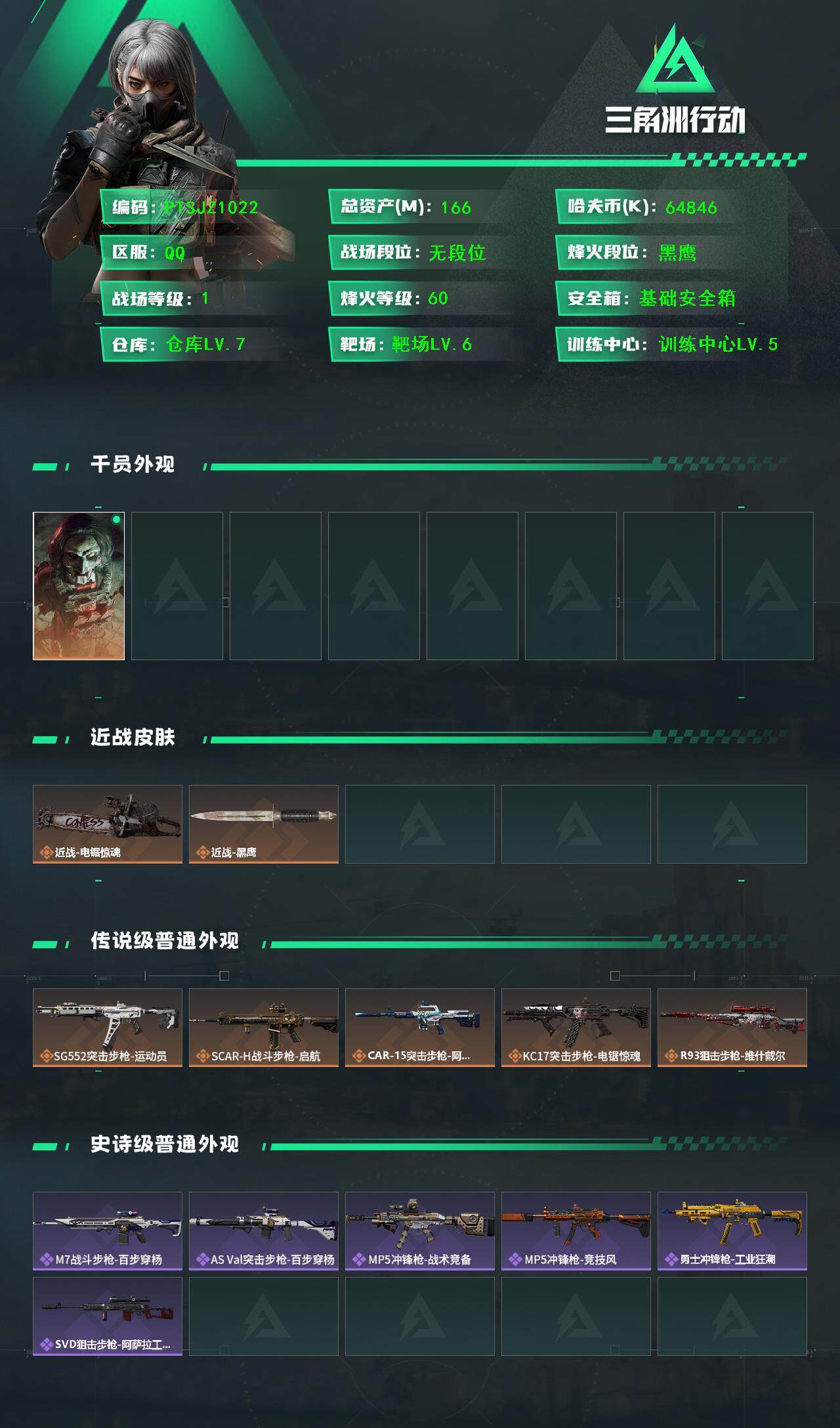 SJZCMW385380三角洲行动账号详情图2