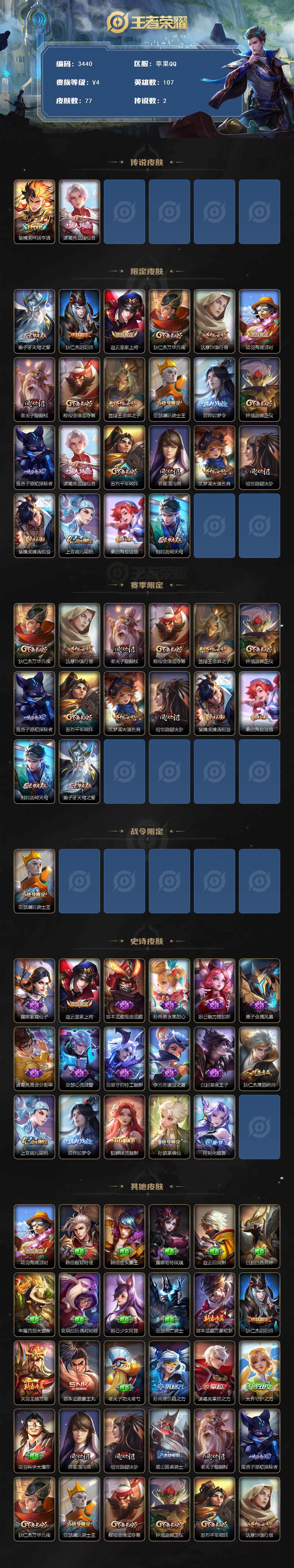 WZJZ3394082王者荣耀账号详情图2