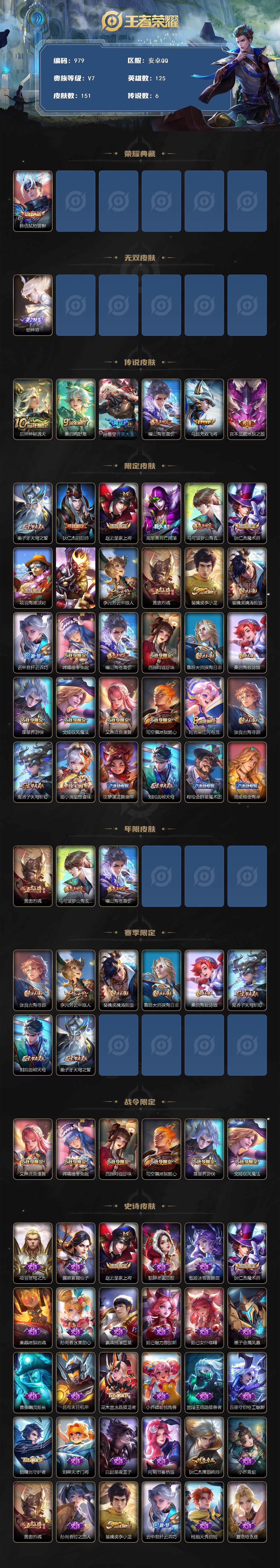 WZQM3387327王者荣耀账号详情图3