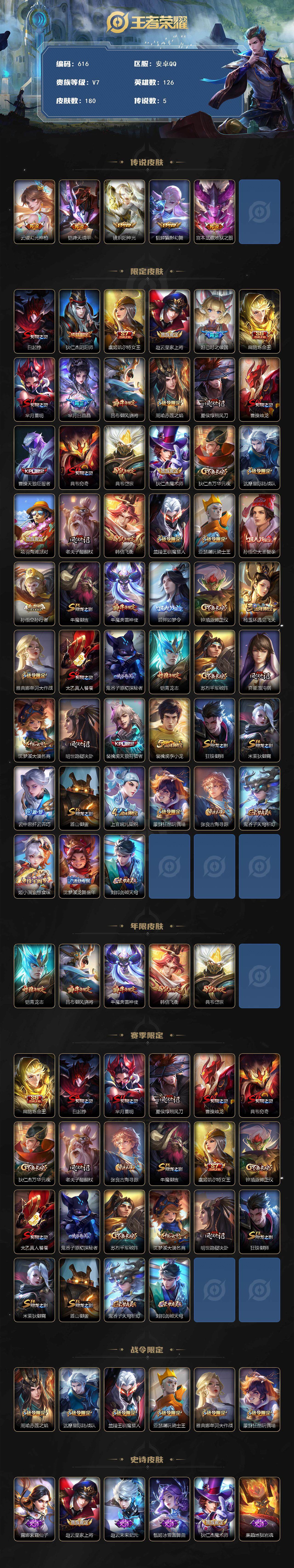 WZCMW3423937王者荣耀账号详情图2