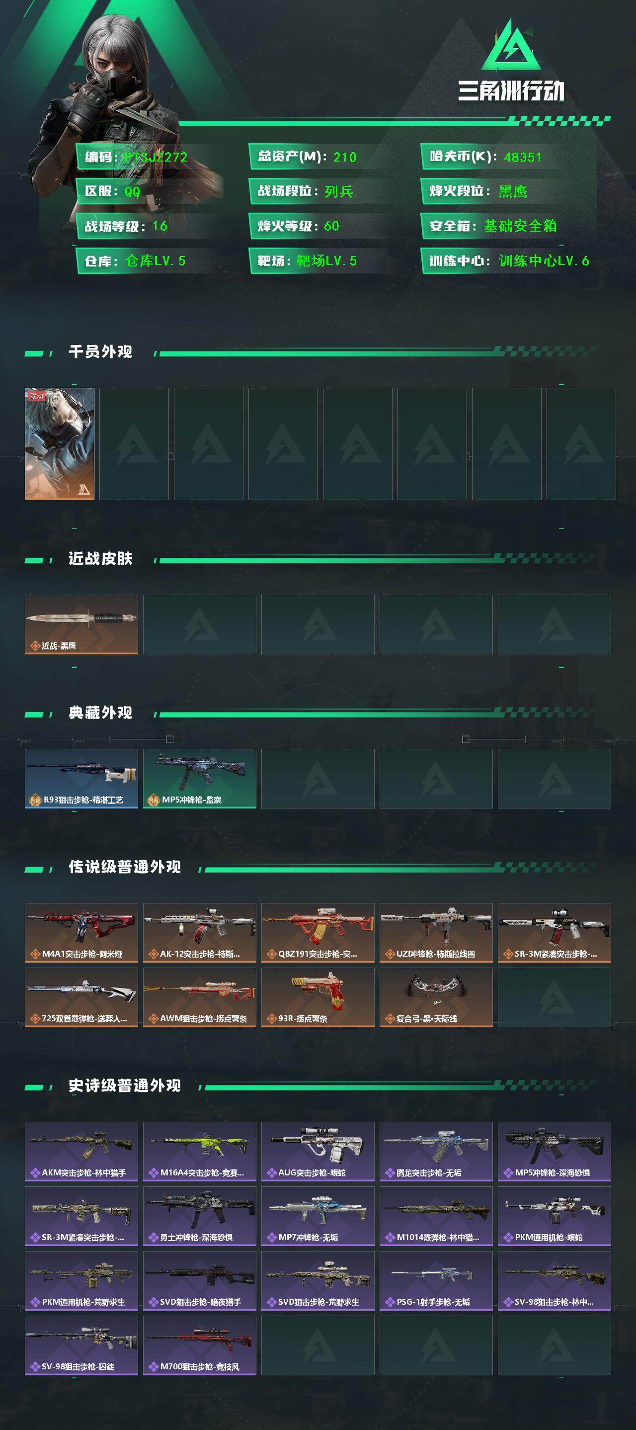 SJZCMW393799三角洲行动账号详情图2