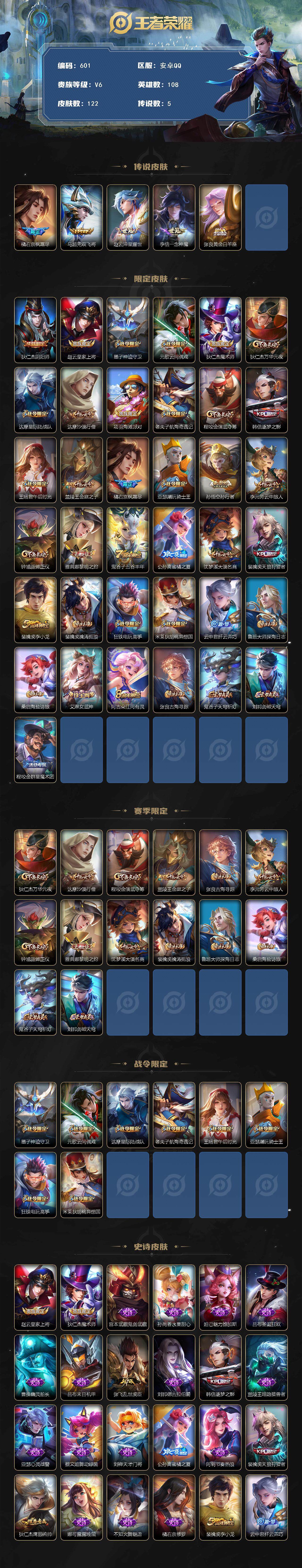 WZCMW3387522王者荣耀账号详情图2