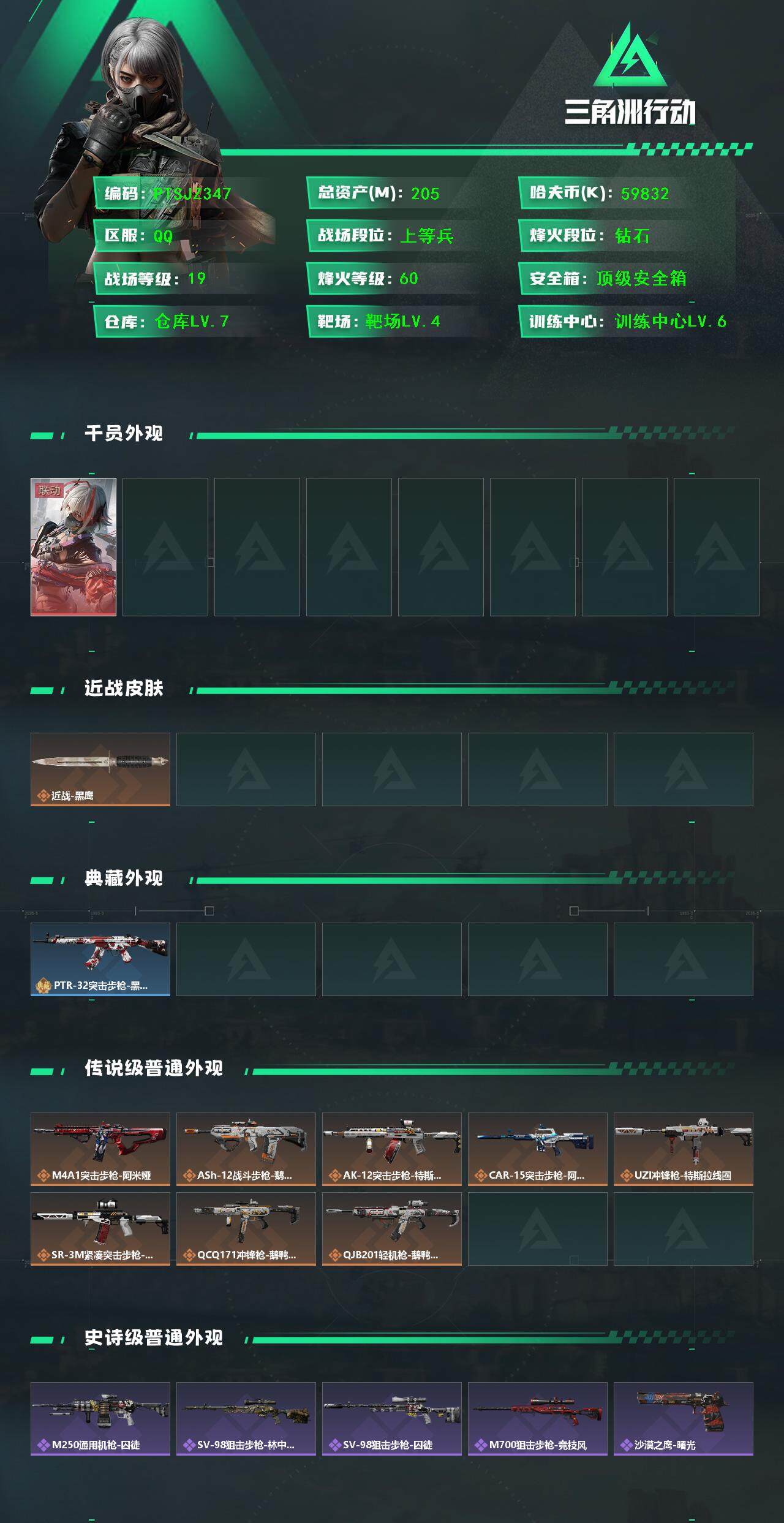 SJZCMW385550三角洲行动账号详情图2 SJZCMW385550三角洲行动账号详情图2