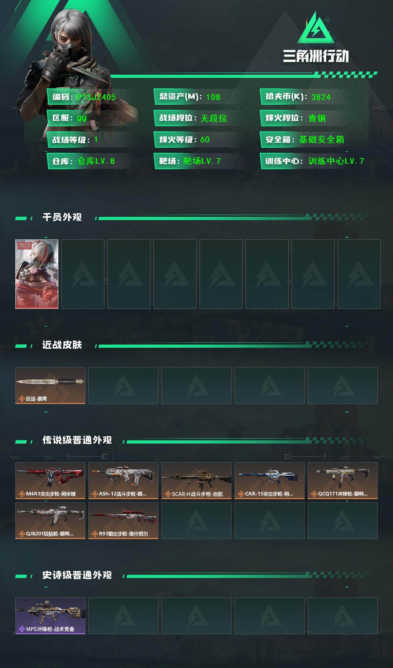 SJZCMW386882三角洲行动账号详情图2 SJZCMW386882三角洲行动账号详情图2