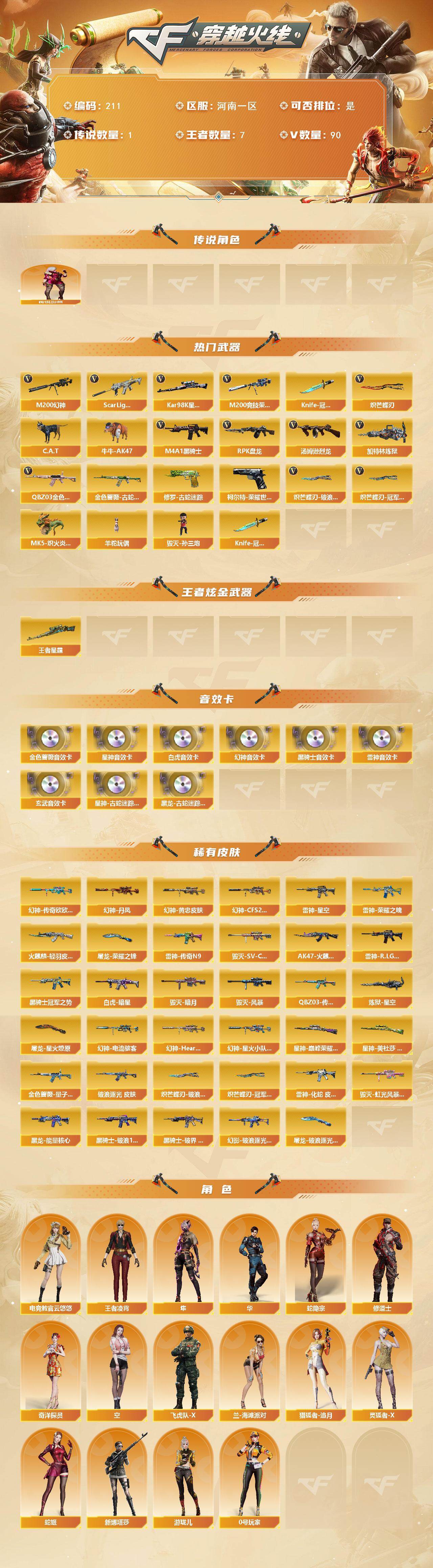 CFFHW362762穿越火线账号详情图2 CFFHW362762穿越火线账号详情图2