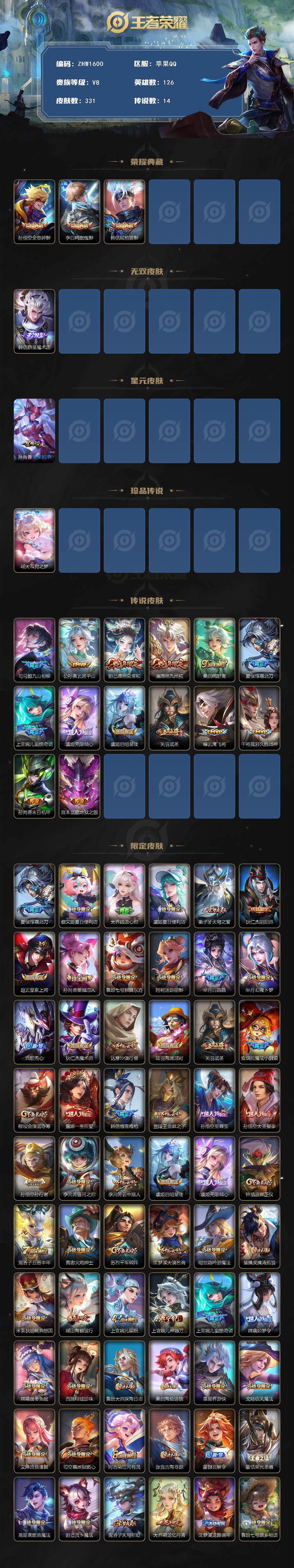 WZLX3393130王者荣耀账号详情图2