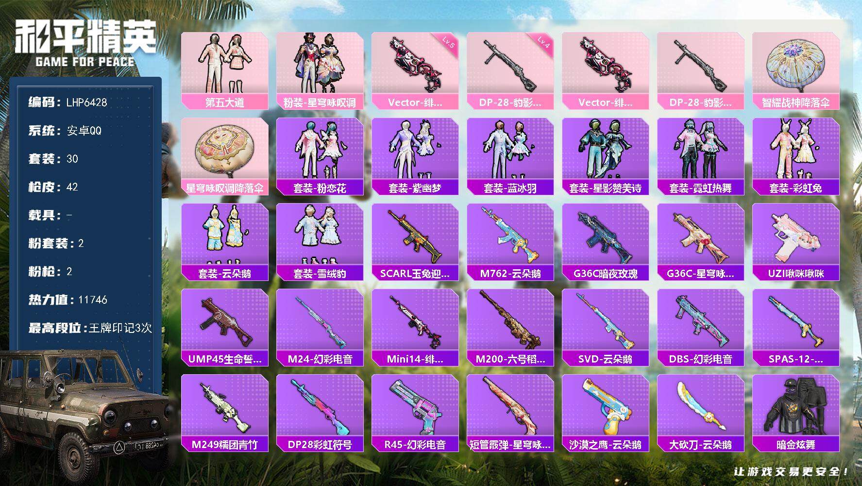 HPLX3398556和平精英账号详情图11 HPLX3398556和平精英账号详情图11