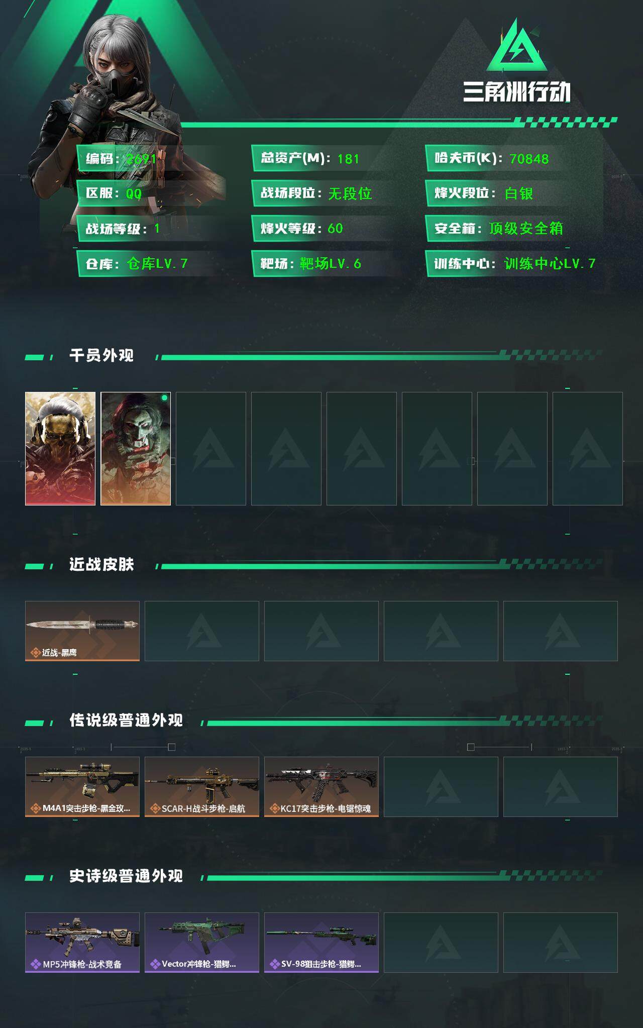 SJZCMW385442三角洲行动账号详情图2