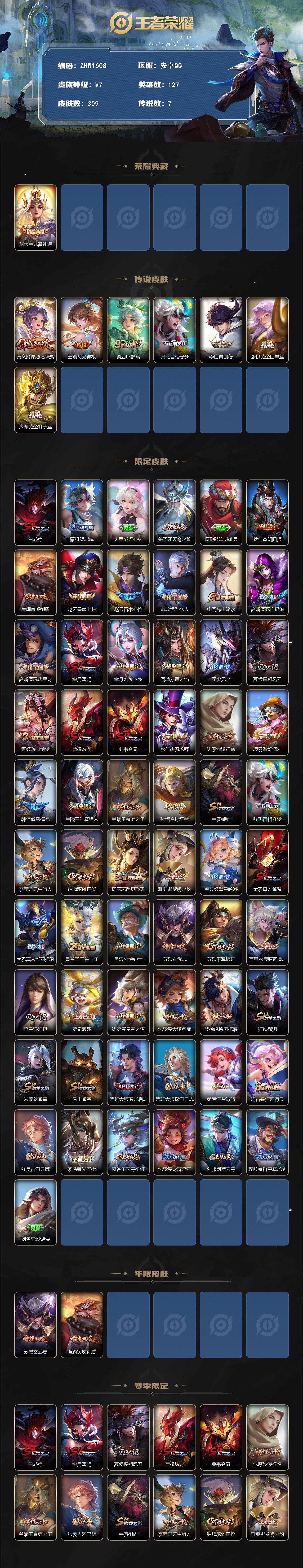 WZLX3393113王者荣耀账号详情图2