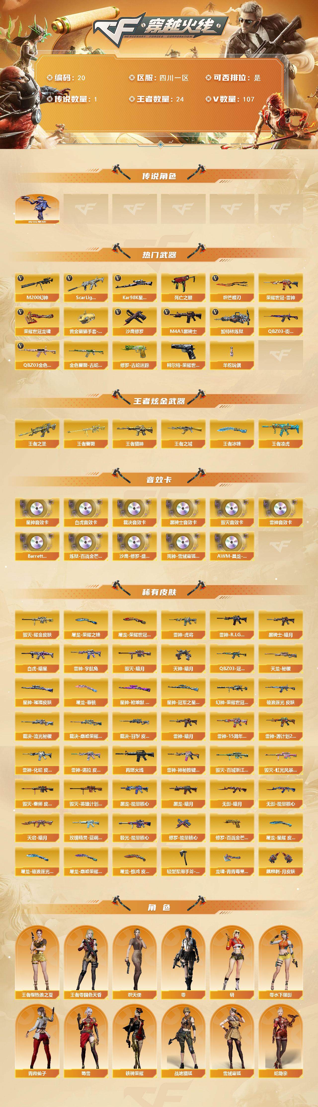 CFCMW422124穿越火线账号详情图2