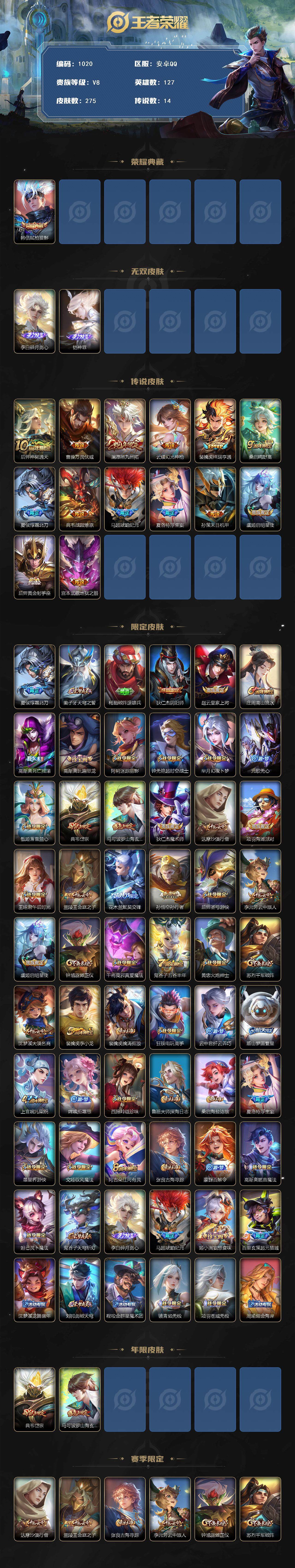 WZQM3389230王者荣耀账号详情图3