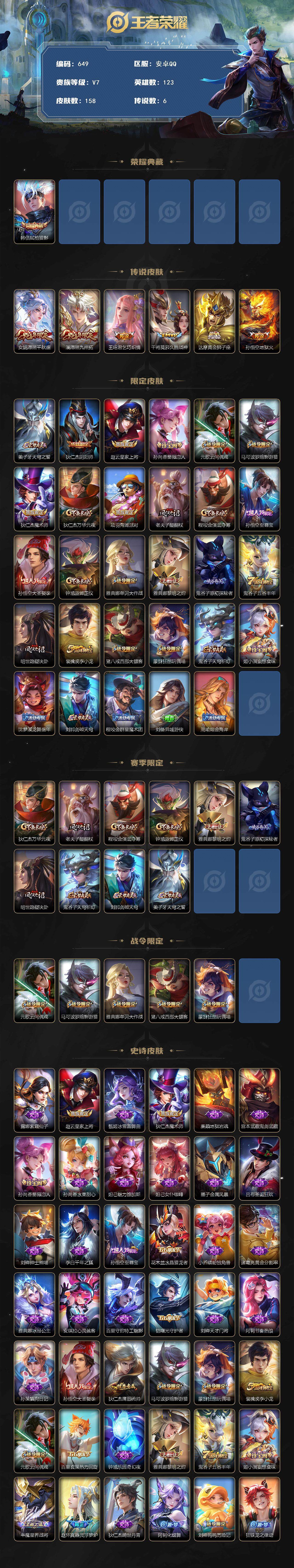 WZCMW3389009王者荣耀账号详情图2