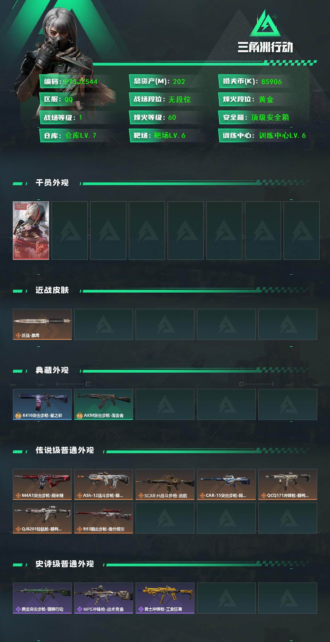 SJZCMW393158三角洲行动账号详情图2