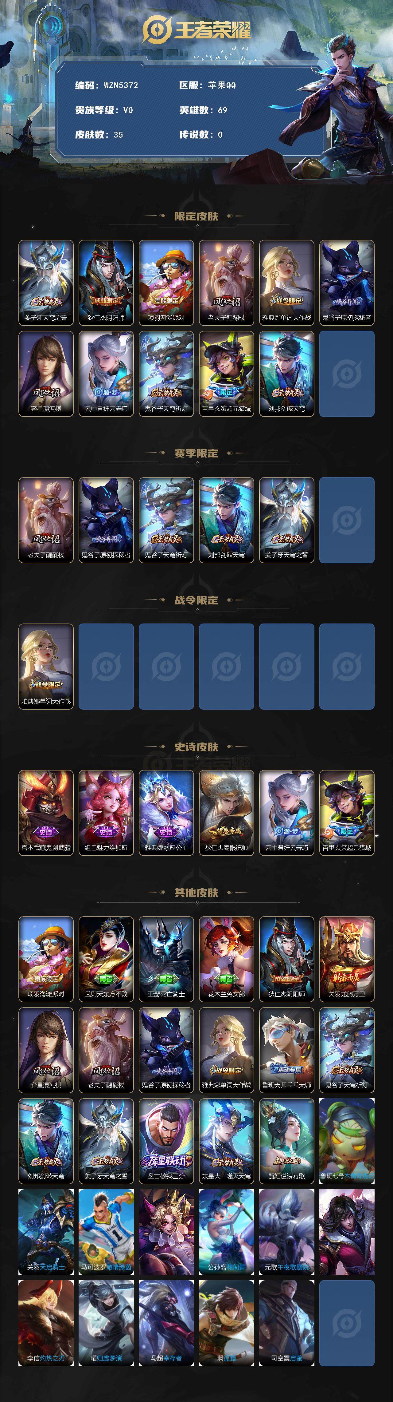 WZEY3389365王者荣耀账号详情图2