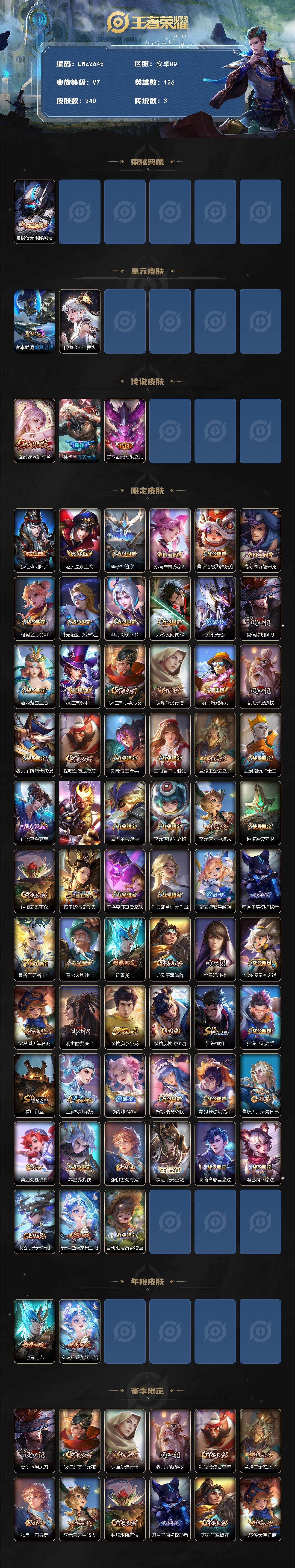 WZLX3389353王者荣耀账号详情图2