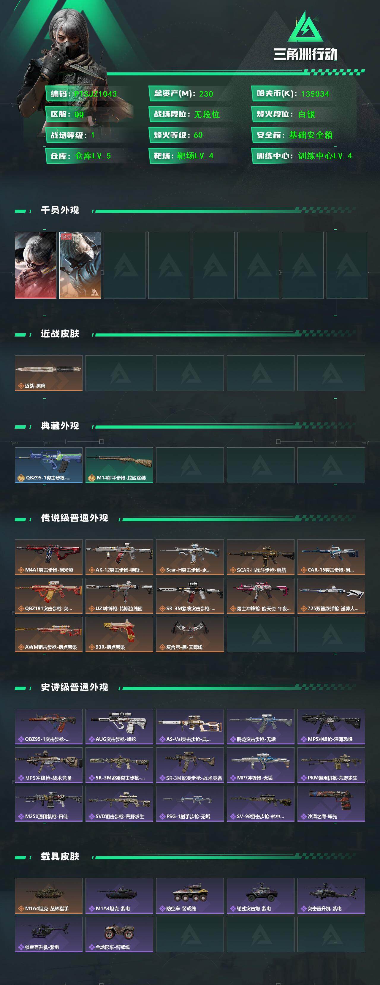 SJZCMW393077三角洲行动账号详情图2 SJZCMW393077三角洲行动账号详情图2