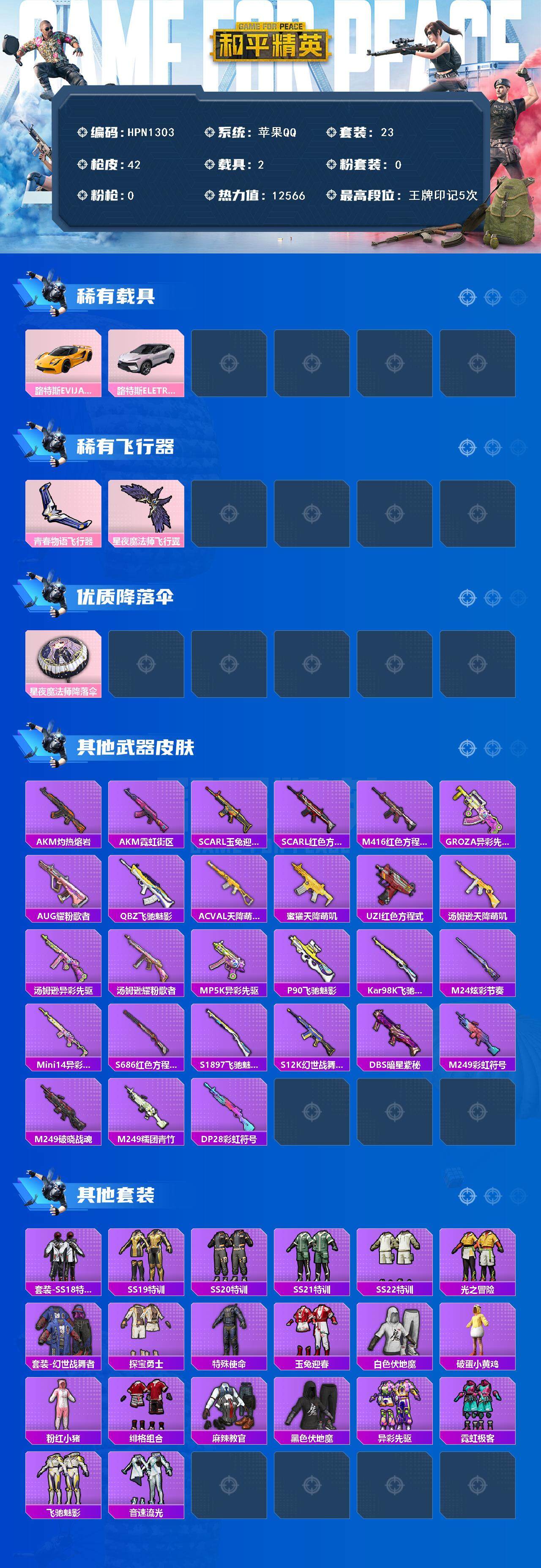 HPCMW3427168和平精英账号详情图2 HPCMW3427168和平精英账号详情图2