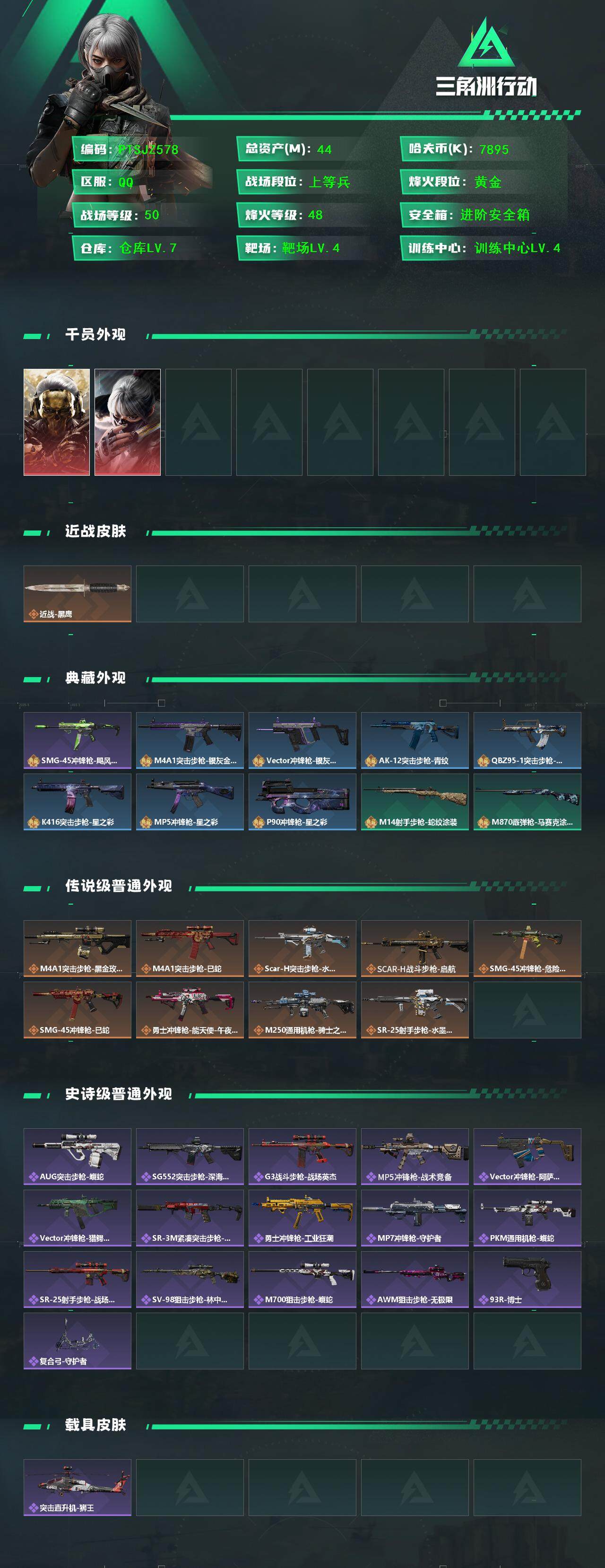 SJZCMW393168三角洲行动账号详情图2