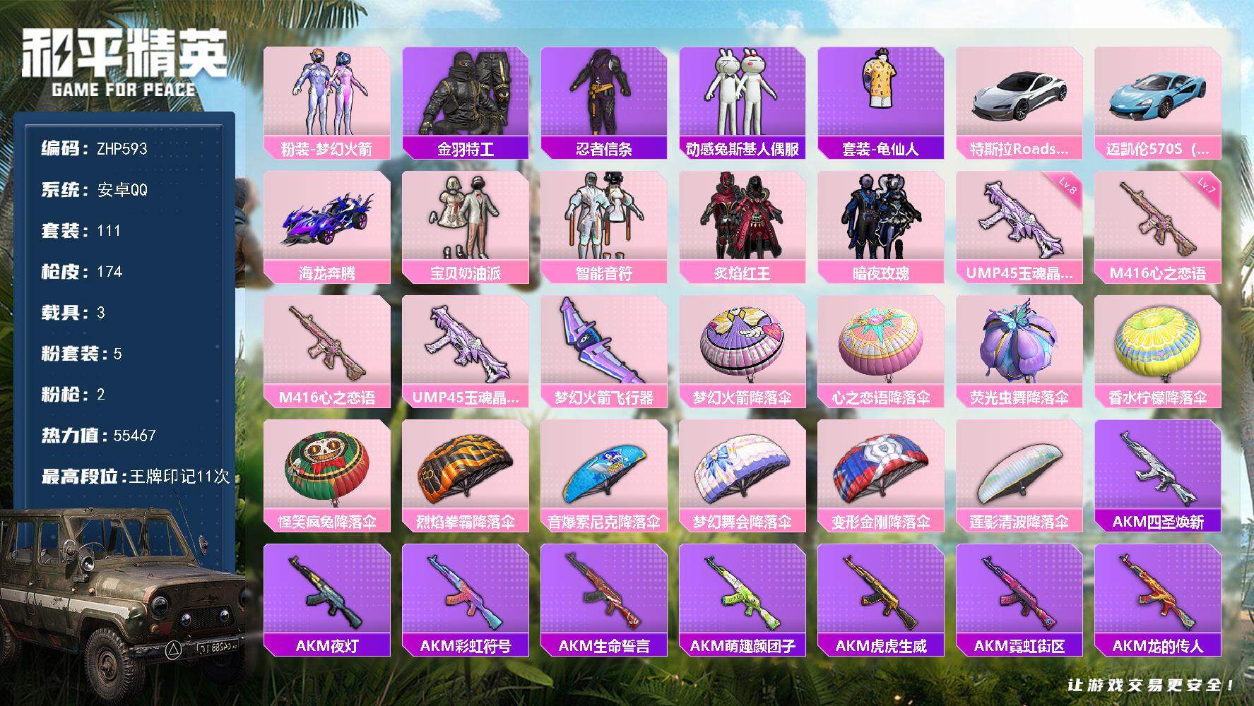 HPLX3400785和平精英账号详情图19 HPLX3400785和平精英账号详情图19