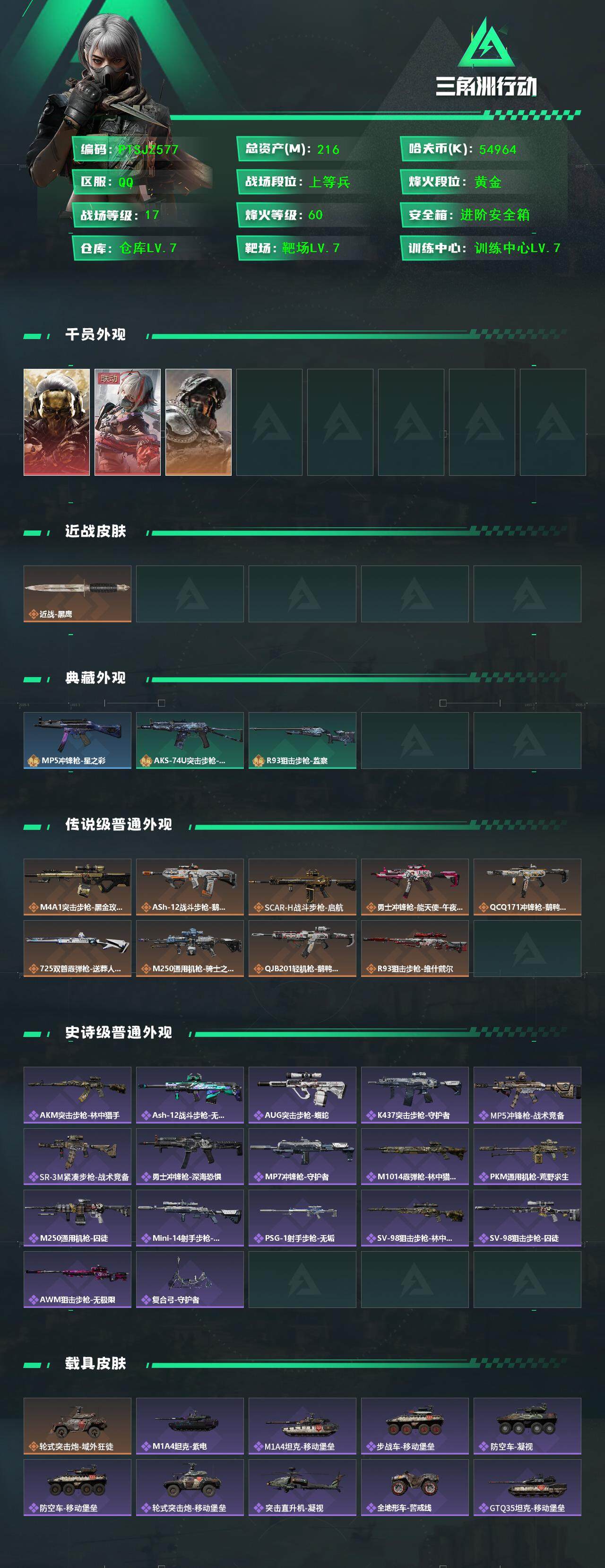 SJZCMW385603三角洲行动账号详情图2 SJZCMW385603三角洲行动账号详情图2