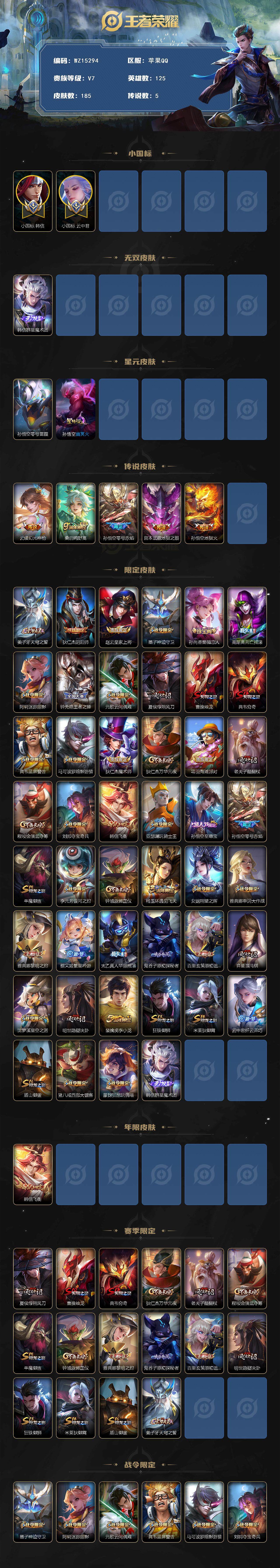 WZ0349593王者荣耀账号详情图2