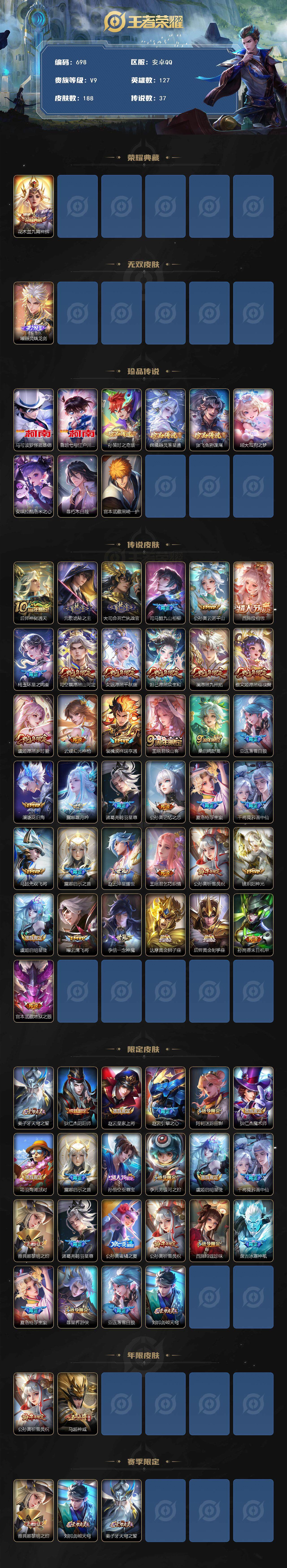 WZCMW3390597王者荣耀账号详情图2