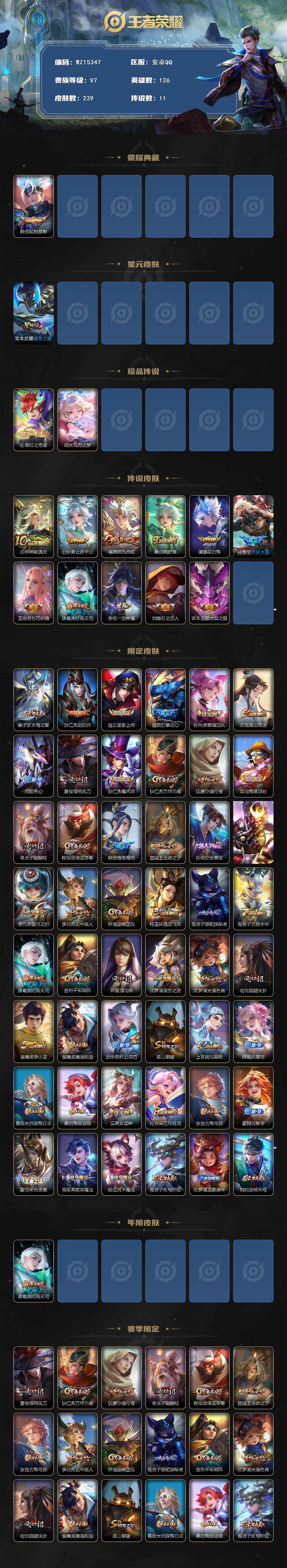 WZ0349605王者荣耀账号详情图2