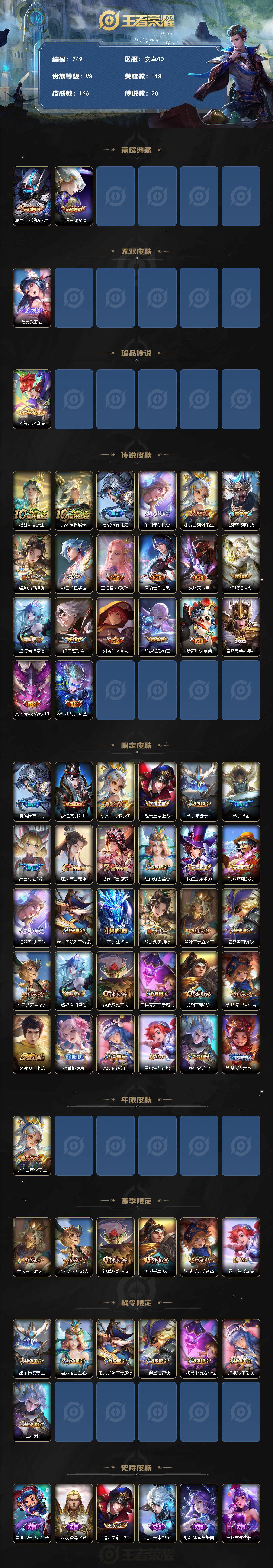 WZCMW3391035王者荣耀账号详情图2