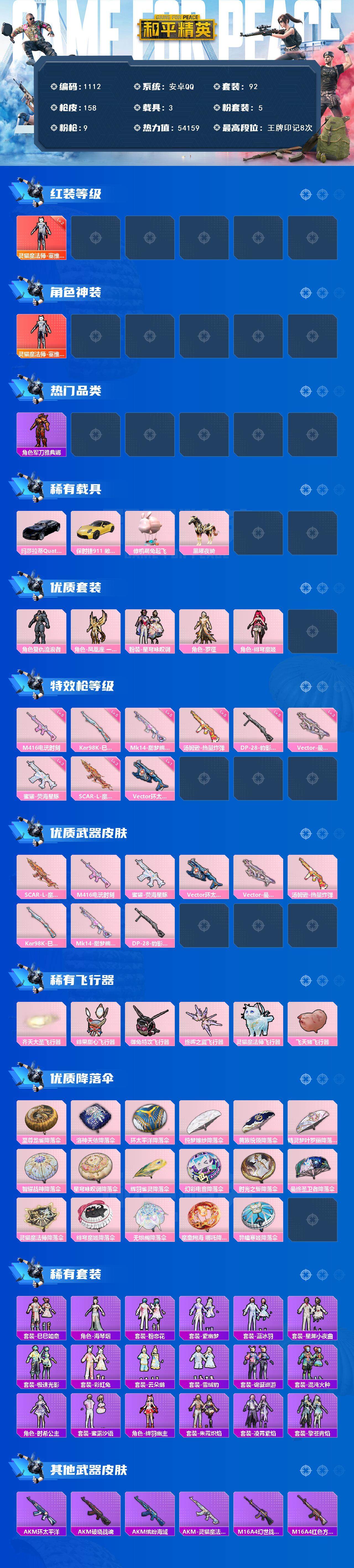 HPCMW3426056和平精英账号详情图2 HPCMW3426056和平精英账号详情图2